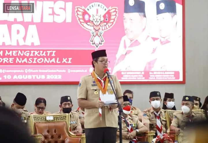 Kontingen Pramuka Sulut Menuju Jambore Nasional, Dilepas Wagub