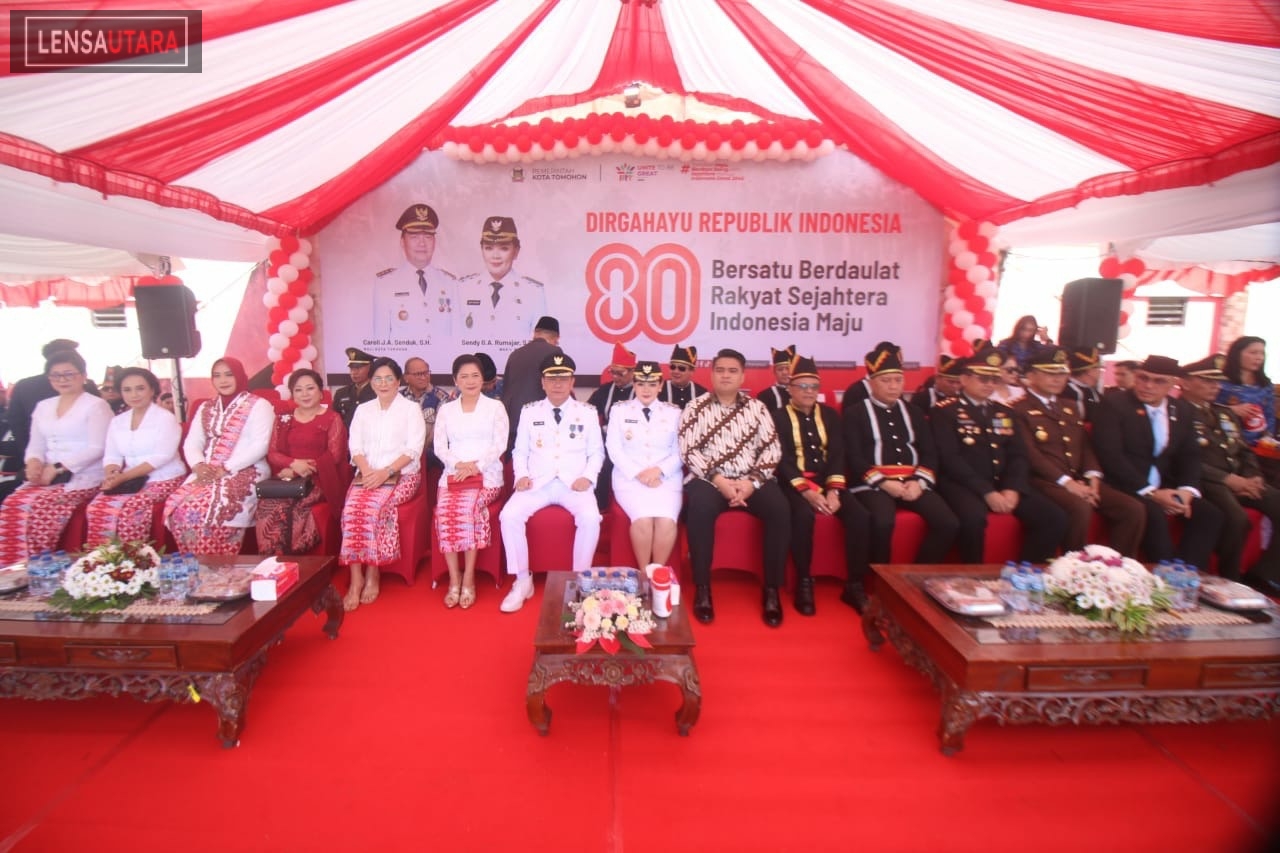 Upacara Detik-Detik Proklamasi HUT Kemerdekaan RI ke-80 di Tomohon Wariskan Nilai Nasionalisme dan Patriotisme