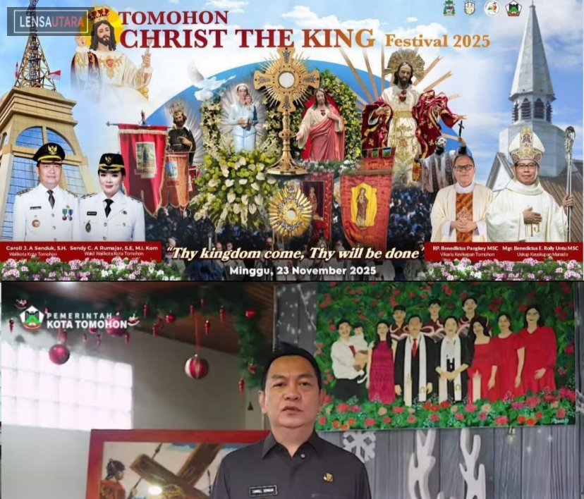 Umat Katolik Kevikepan Tomohon Gelar Perayaan Kristus Raja Semesta Alam, Wali Kota Ajak Warga Dukung dan Doakan