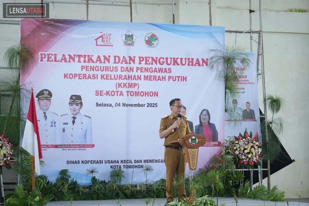 393 Orang Pengurus dan Pengawas Koperasi Merah Putih di Kota Tomohon Dikukuhkan Caroll-Sendy