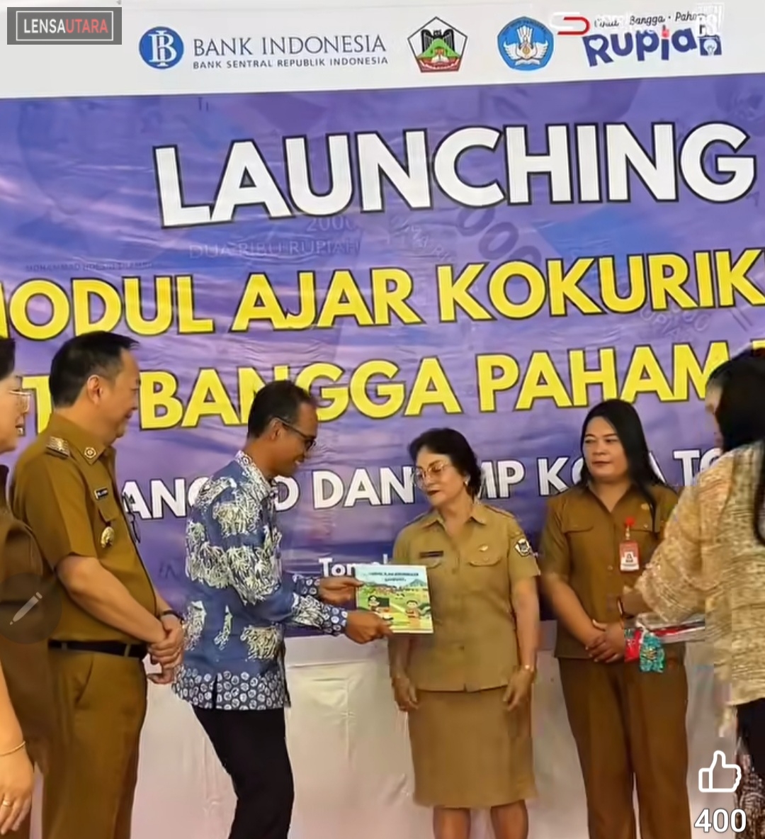Modul Ajar Kukurikuler CBP Rupiah Diluncurkan, Hasil Kerja Sama,Pemkot Tomohon dan BI