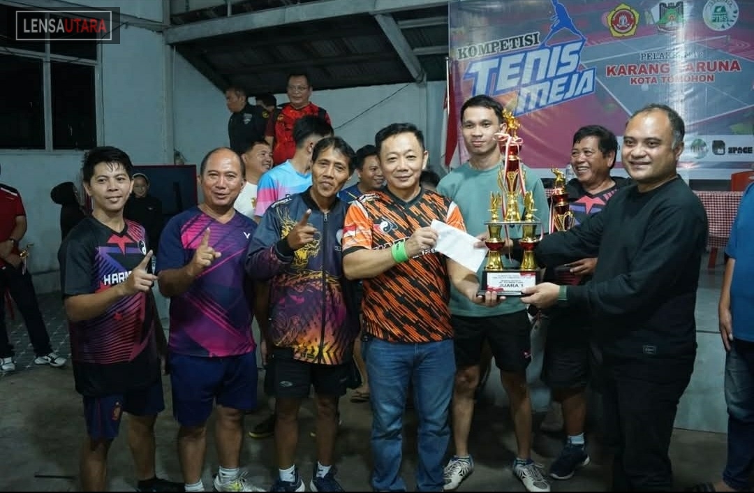 Ini Daftar Pemenang Turnamen Tenis Meja Walikota Tomohon Cup 2026 yang Sukses Digelar Karang Taruna